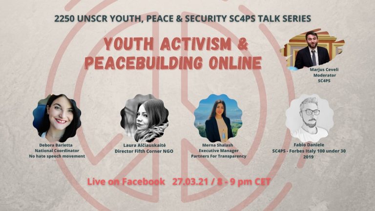 SC4PS Talk Series – Youth Activism & Peace building Online